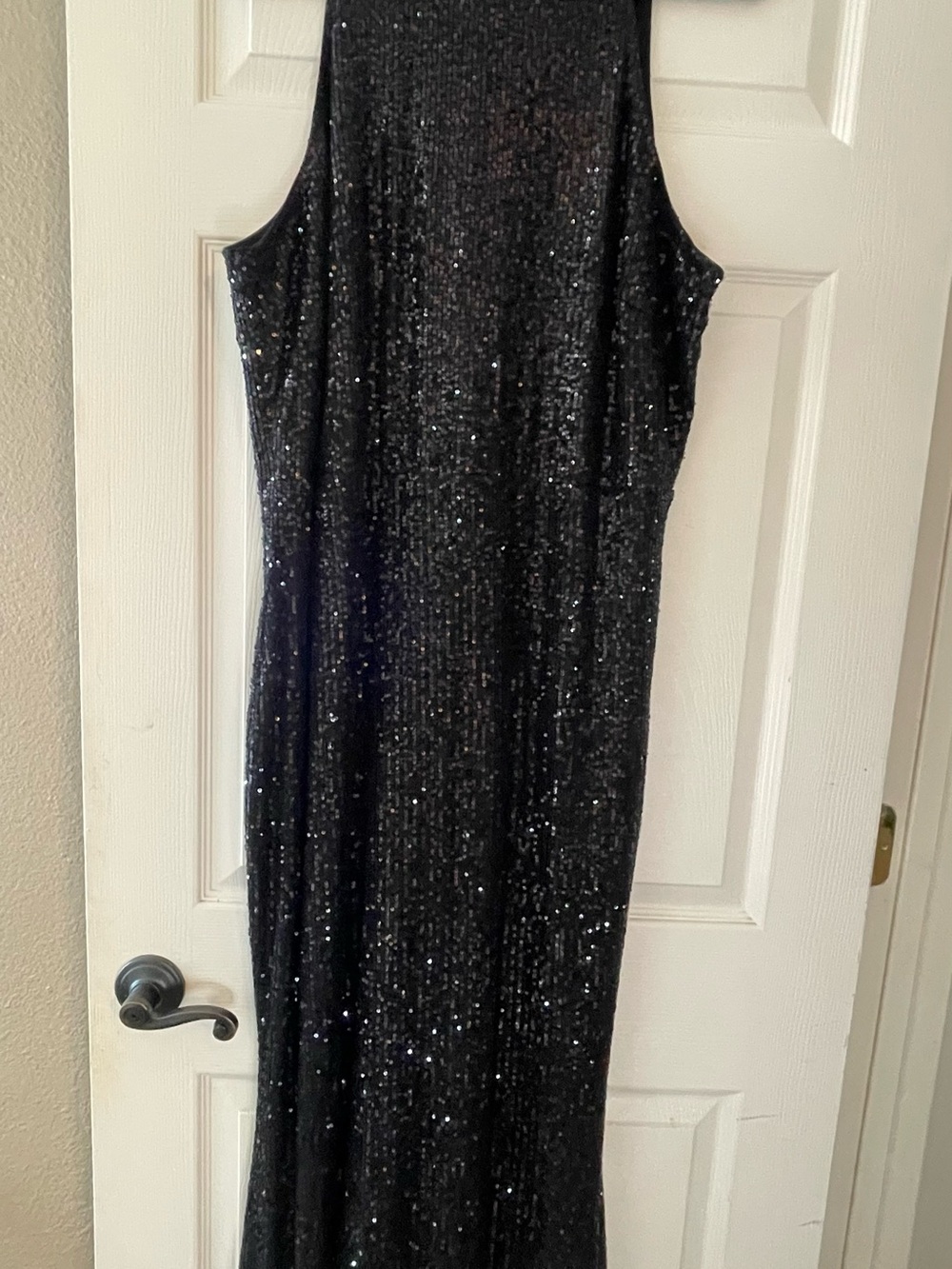 Fashion Nova Black Sequin Maxi Dress